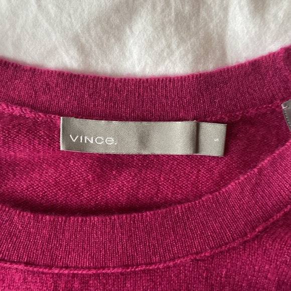 Vince Boxy Drop Shoulder Cashmere Sweater in pink, S - Picture 4 of 8